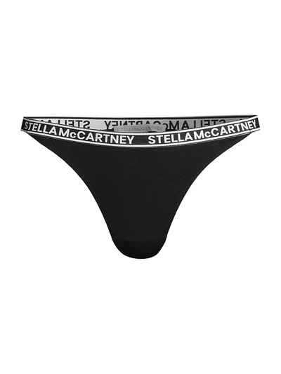 Shop Stella Mccartney Women's Ivy Chatting Thong In Black