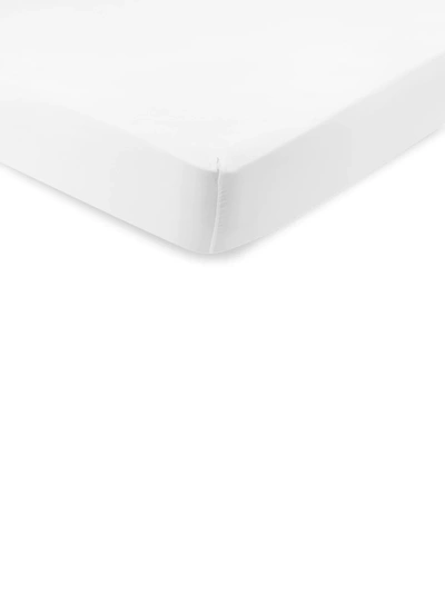 Shop Anne De Solene Éclat Colombe 300 Thread Count Fitted Sheet In White