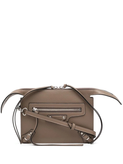 Shop Balenciaga Neo Classic Clutch Bag In Braun