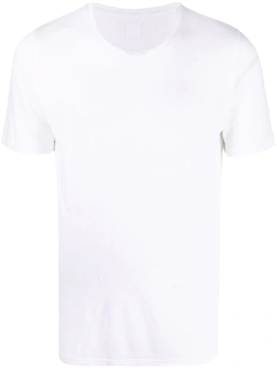 Shop 120% Lino Short-sleeved Linen T-shirt In White