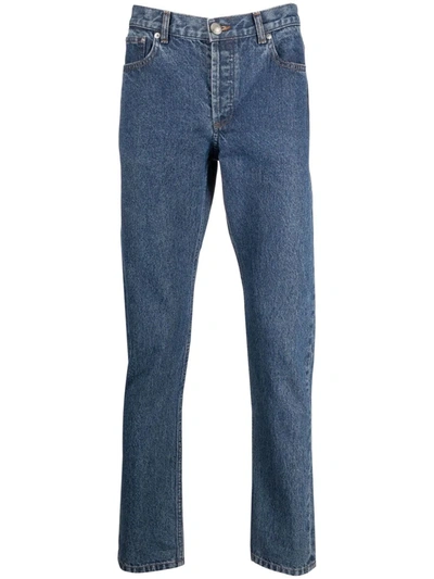 Shop Apc Petit New Standard Straight-leg Jeans In Blau