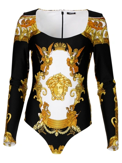 Shop Versace Medusa Renaissance Print Bodysuit