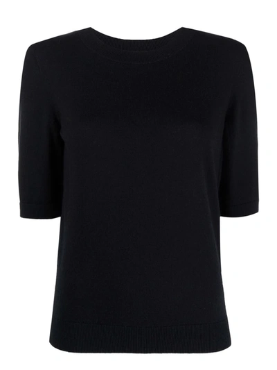 Shop Apc Knitted Short-sleeved T-shirt In Schwarz