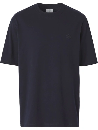 Shop Burberry Monogram-motif T-shirt In Blau