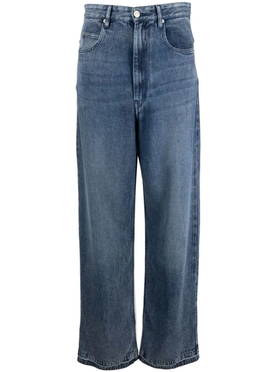 Shop Isabel Marant Étoile Mid-wash Boyfriend Jeans In Blau