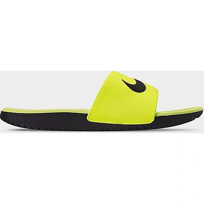 Shop Nike Big Kids' Kawa Slide Sandals In Volt/black