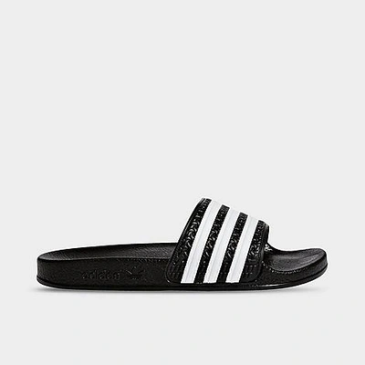 Shop Adidas Originals Adidas Boys' Big Kids' Adilette Slide Sandals In Core Black/cloud White/core Black