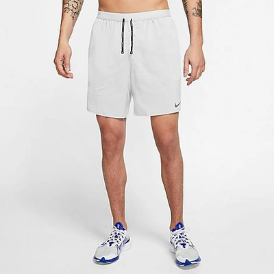 Shop Nike Men's Flex Stride Shorts In White/reflective Silver