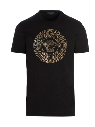 Shop Versace Medusa T-shirt In Black