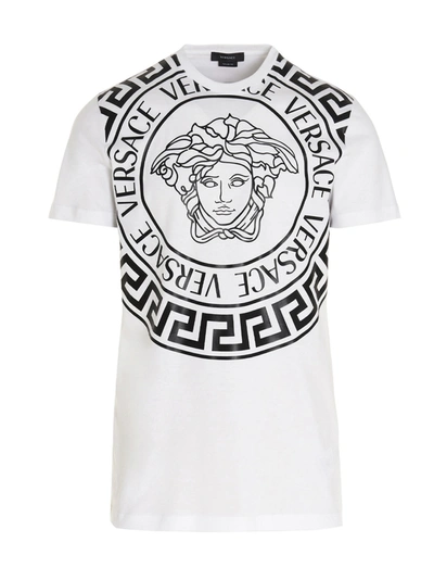 Shop Versace Medusa T-shirt In Black & White