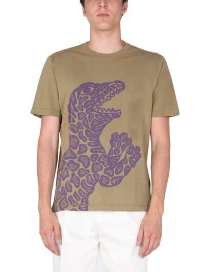 Shop Ps By Paul Smith Dino T-shirt In Marrone