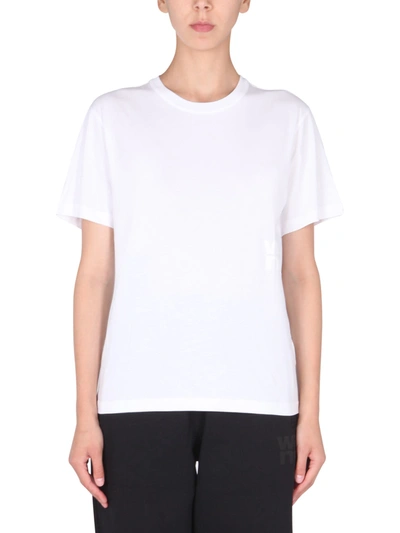 Shop Alexander Wang T T-shirt With Puff Logo In Bianco