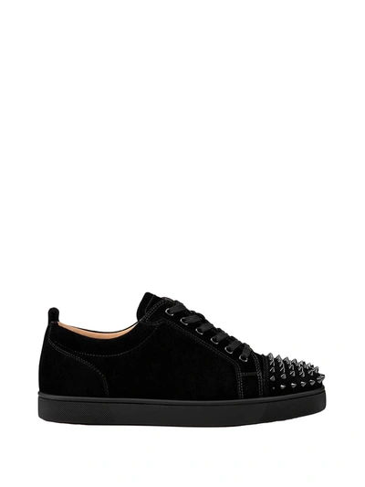 Shop Christian Louboutin Louis Spikes Sneakers In Black