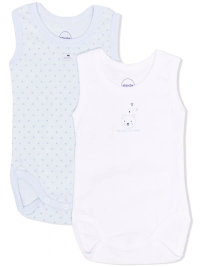 Shop Absorba Two-pack Cotton Babygrows In White