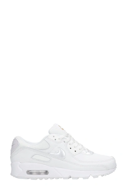 Shop Nike Air Max 90 Sneakers In White Leather