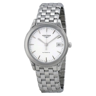 Shop Longines Flagship Automatic White Dial Men's Watch L4.774.4.12.6 In Silver Tone,white