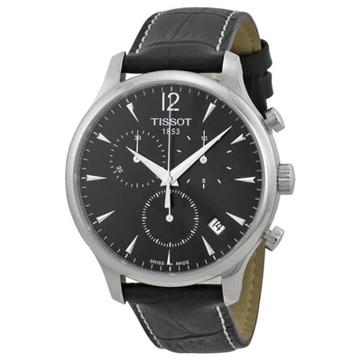 Shop Tissot T Classic Tradition Chronograph Men's Watch T063.617.16.057.00 In Black