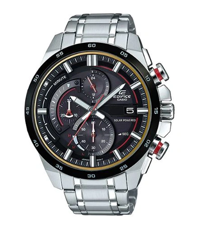 Shop Casio G-shock Edifice Chronograph Quartz Mens Watch Eqs600db-1a4 In Black