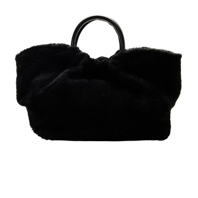 Shop Demellier Los Angeles Bag In Shearling In Black
