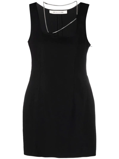 Shop Alyx Chain-trimmed Mini Dress In Black