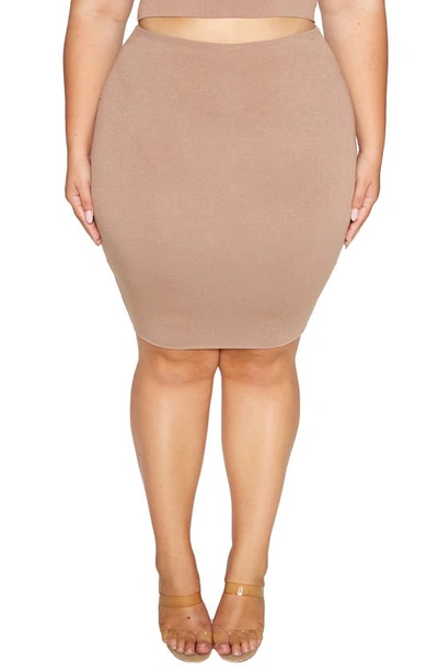 Shop Naked Wardrobe Hourglass Miniskirt In Coco