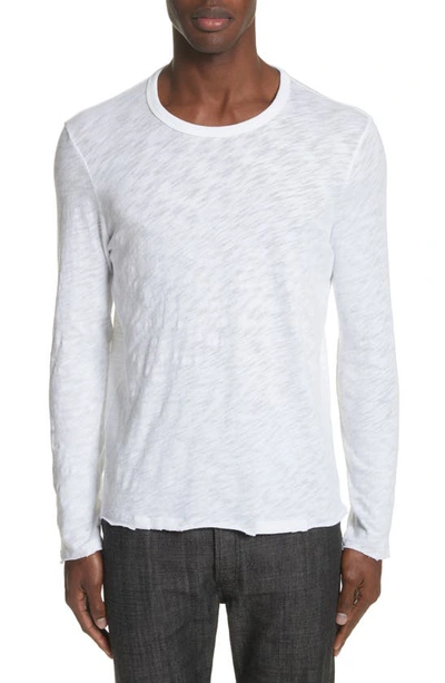 Shop Atm Anthony Thomas Melillo Destroyed Long Sleeve T-shirt In White