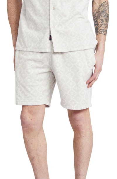 Shop Faherty Cabana Terry Cloth Sweat Shorts In Stone Towel Terry