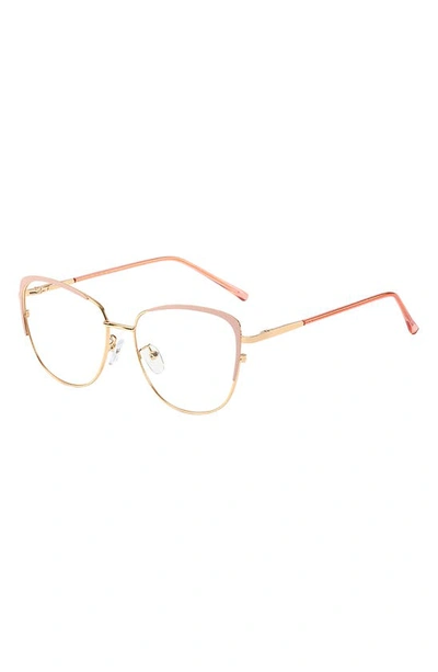 Shop Fifth & Ninth Sierra 53mm Cat Eye Optical Glasses In Pink/ Clear