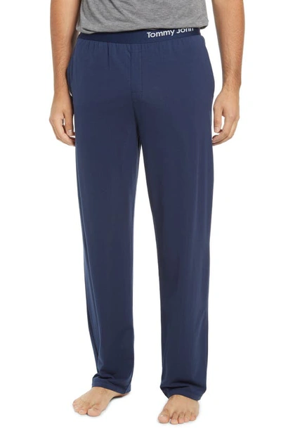 Shop Tommy John Cool Cotton Pajama Pants In Navy