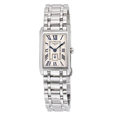Shop Longines Dolcevita Ladies Quartz Watch L52554716 In Blue / Silver