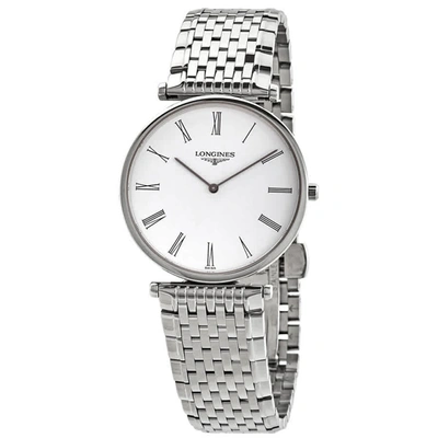 Shop Longines La Grande Classique Quartz White Dial Ladies Watch L4.709.4.21.6 In Black,silver Tone,white
