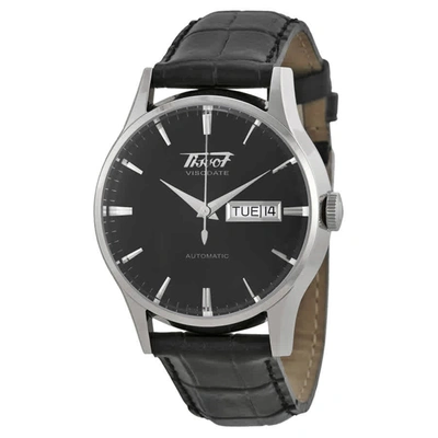 Shop Tissot Heritage Visodate Mens Watch T019.430.16.051.01 In Black,silver Tone