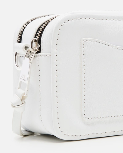 Shop Marc Jacobs Softshot 21 Pebbled Leather Shoulder Bag In White