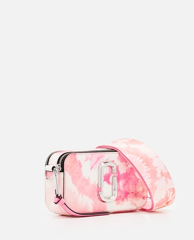 Shop Marc Jacobs Snapshot Tie Dye Patent Saffiano Leather Shoulder Bag In Pink