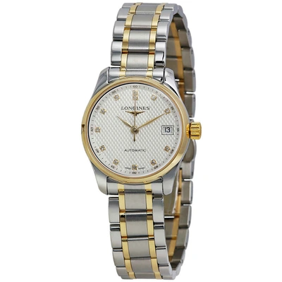 Shop Longines Master Collection Silver Dial Ladies Watch L2.128.5.77.7 In Gold / Rose / Silver