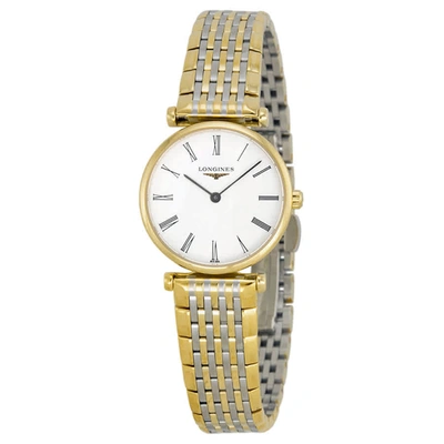 Shop Longines La Grande Classique White Dial Ladies Watch L42092117 In Black / Gold / White