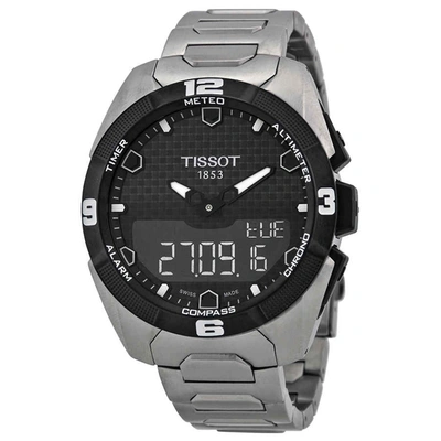 Shop Tissot T-touch Expert Solar Black Dial Mens Watch T0914204405100 In Black,grey