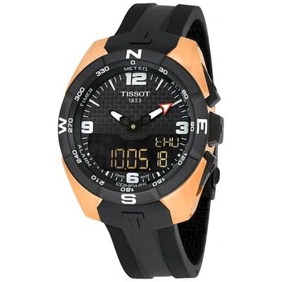 Shop Tissot T-touch Expert Solar Nba Special Edition Mens Watch T091.420.47.207.00 In Black,gold Tone,pink,rose Gold Tone