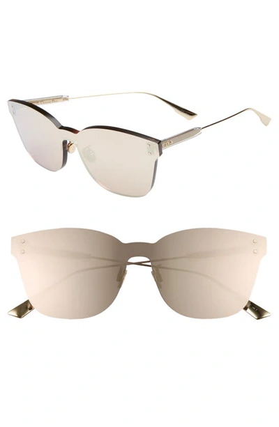 Shop Dior Quake2 135mm Rimless Shield Sunglasses In Gold Copper