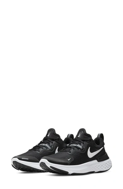 Shop Nike React Miler Running Shoe In Black/ White/ Dark Grey