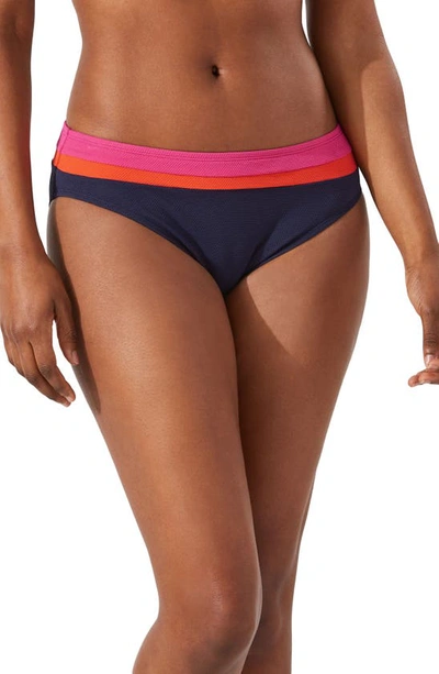 Shop Tommy Bahama Island Cays Colorblock Hipster Swim Bottoms In Passion Pink