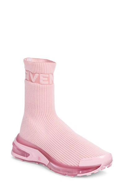 Shop Givenchy Logo Sock Sneaker In Pink