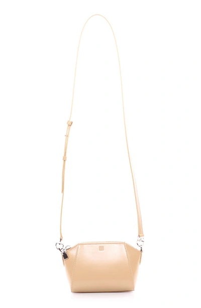 Shop Givenchy Nano Antigona Leather Crossbody Bag In Beige Cappuccino