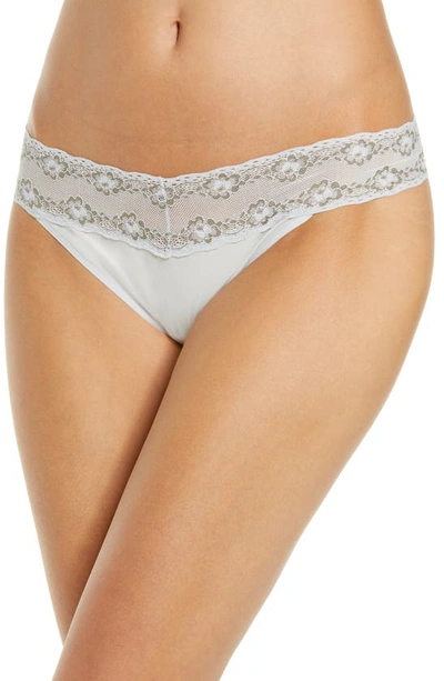 Shop Natori Bliss Perfection Thong In Mink / Mineral