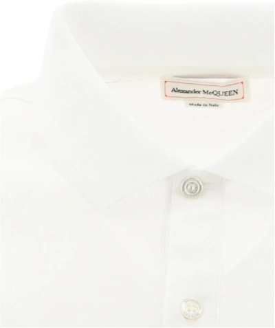 Shop Alexander Mcqueen "skull Strass" Polo Shirt In White