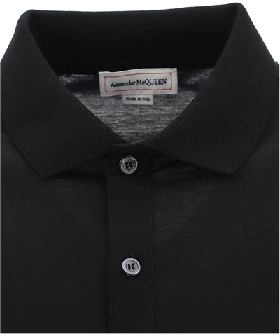 Shop Alexander Mcqueen "skull Strass" Polo Shirt In Black  