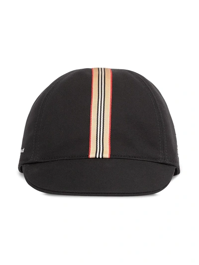 Shop Burberry Icon Stripe Trim Cap In Black
