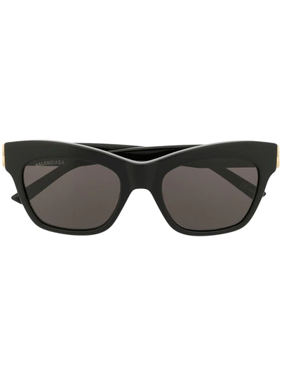Shop Balenciaga Dynasty Butterfly Sunglasses In 1000 Black