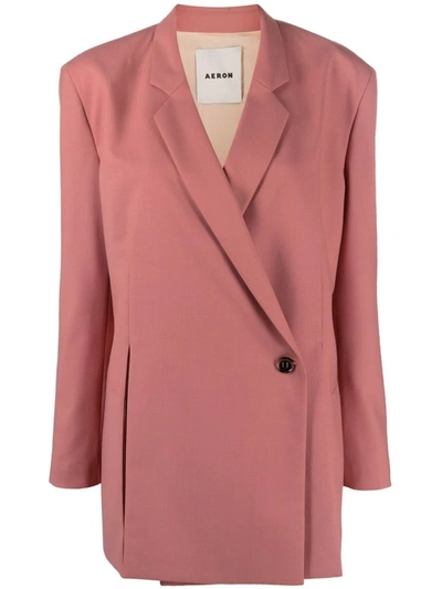 Shop Aeron Jama Side-slit Detail Blazer In Pink