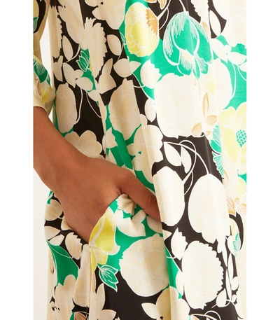 Rodebjer Wanda Floral Print High/low Dress In Spring Green | ModeSens